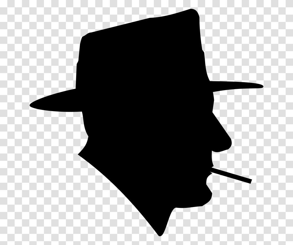 Free Clipart Smoking Man In Fedora Silhouette Studio Hades, Gray, World Of Warcraft Transparent Png