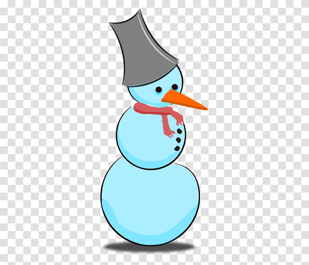Free Clipart Snowman Arking, Nature, Outdoors, Winter, Bird Transparent Png