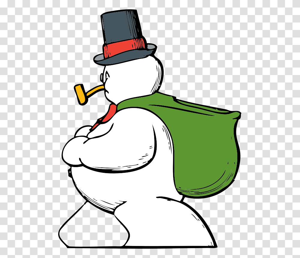 Free Clipart Snowman Side View Johnny Automatic Transparent Png