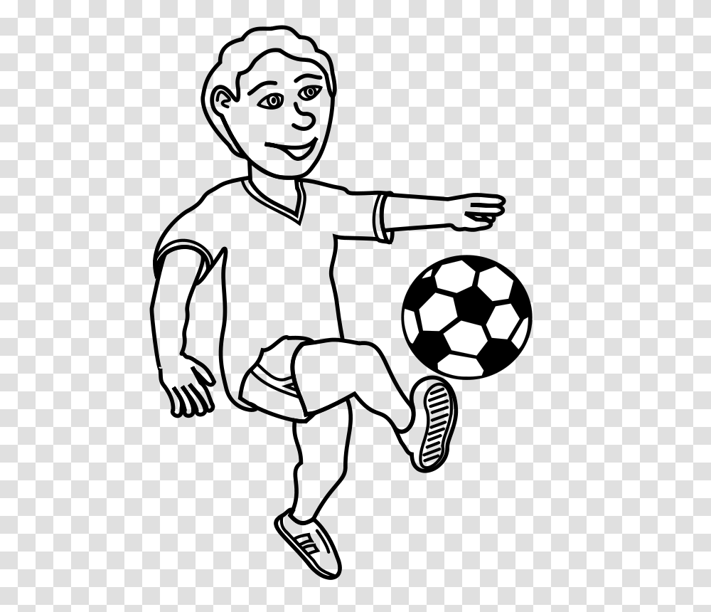 Free Clipart Soccer Playing Boy Frankes, Stencil Transparent Png