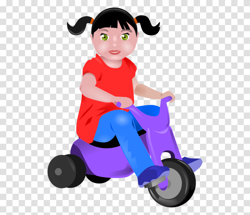 Free Clipart Toddler On Tricycle Wildchief, Toy, Person, Human, Female Transparent Png