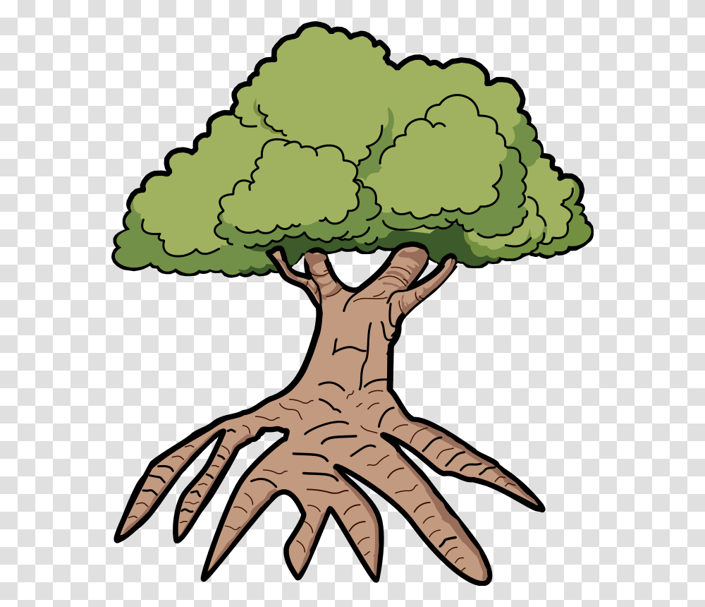 Free Clipart Tree With Long Roots Woofer, Plant, Person, Human, Soil Transparent Png