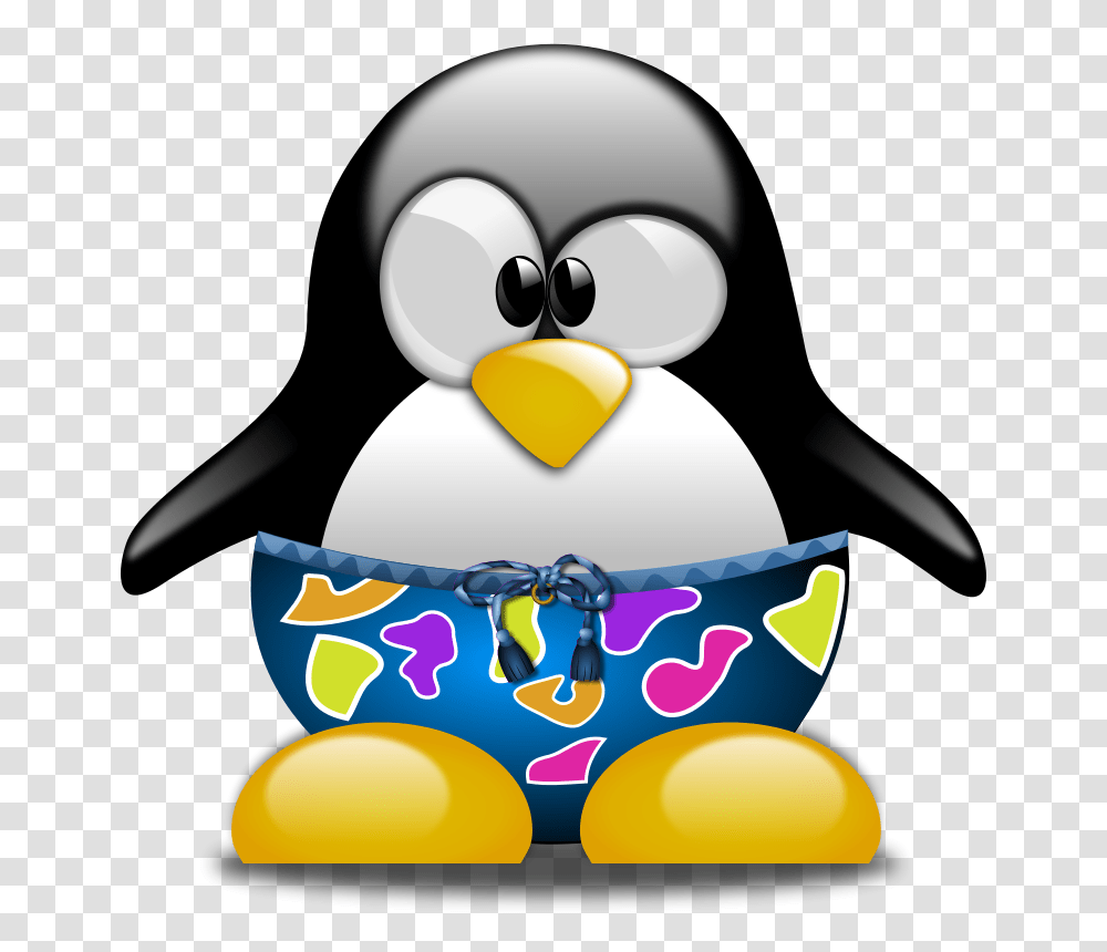 Free Clipart Tux With Swimming Trunks, Outdoors, Nature, Snowman Transparent Png