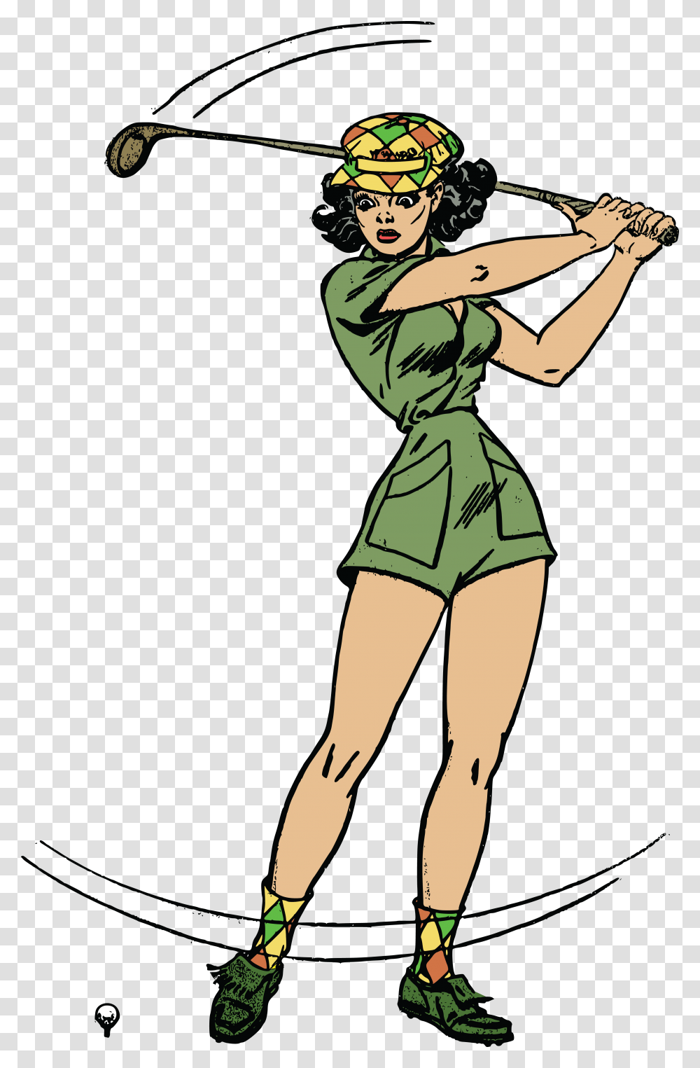 Free Clipart Woman Golfing Golfer Clipart, Person, Sleeve, People Transparent Png