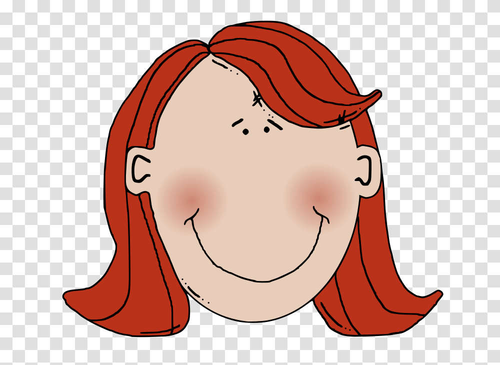 Free Clipart Womans Face With Red Hair Zeimusu, Head, Label, Jaw Transparent Png
