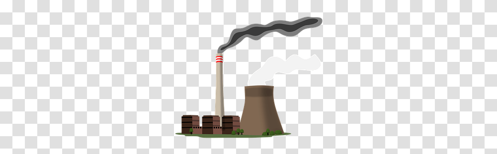 Free Coal Fired Power Plant Coal Power Station Cartoon, Building, Smoke, Smoke Pipe Transparent Png