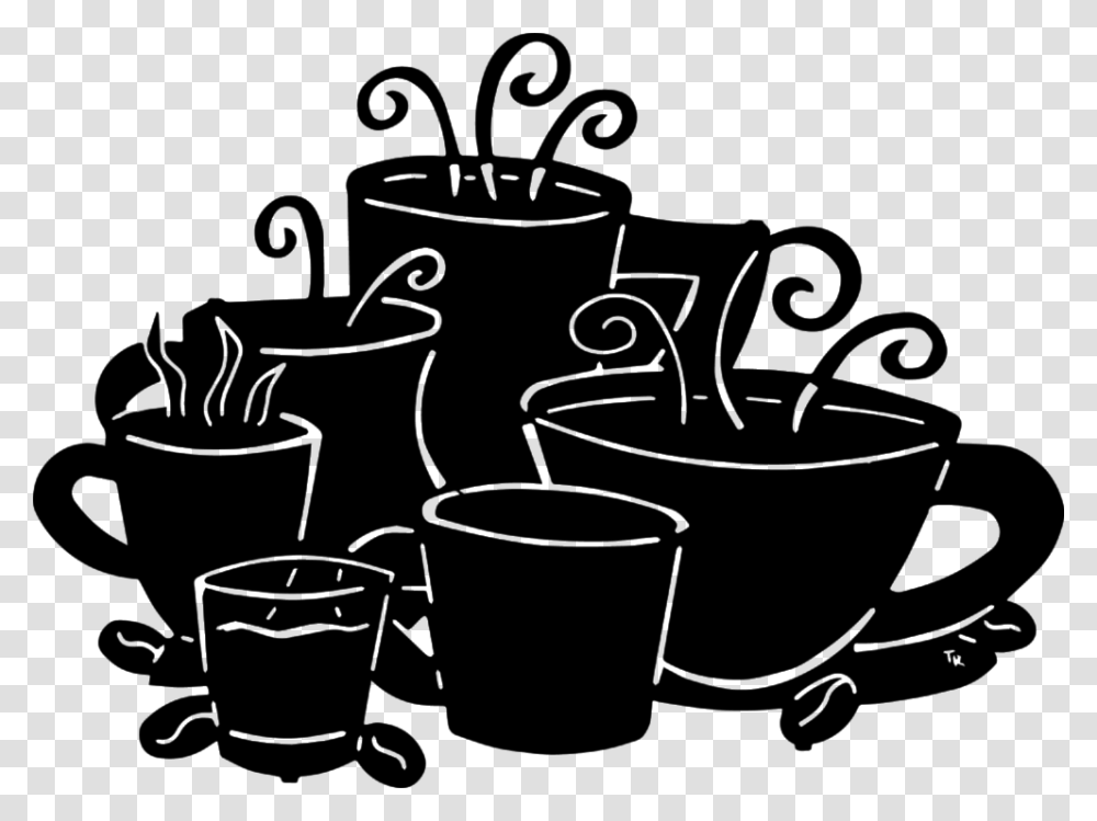 Free Coffee Black Wall Art Coffee Cups, Gray Transparent Png
