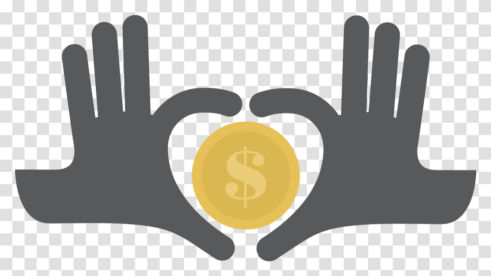 Free Coin Dollar And Hand With Background Coin, Symbol, Text, Gold, Light Transparent Png