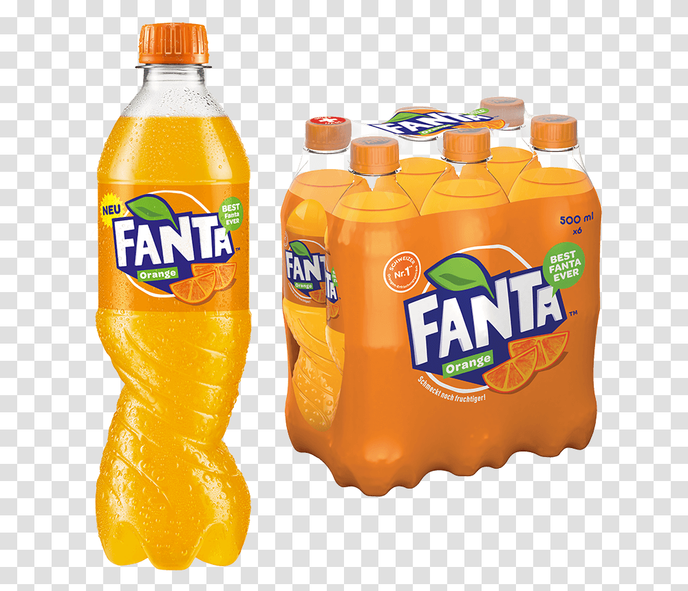 Free Cold Drink Konfest Fanta Orange 500ml Uk, Juice, Beverage, Orange Juice, Pop Bottle Transparent Png