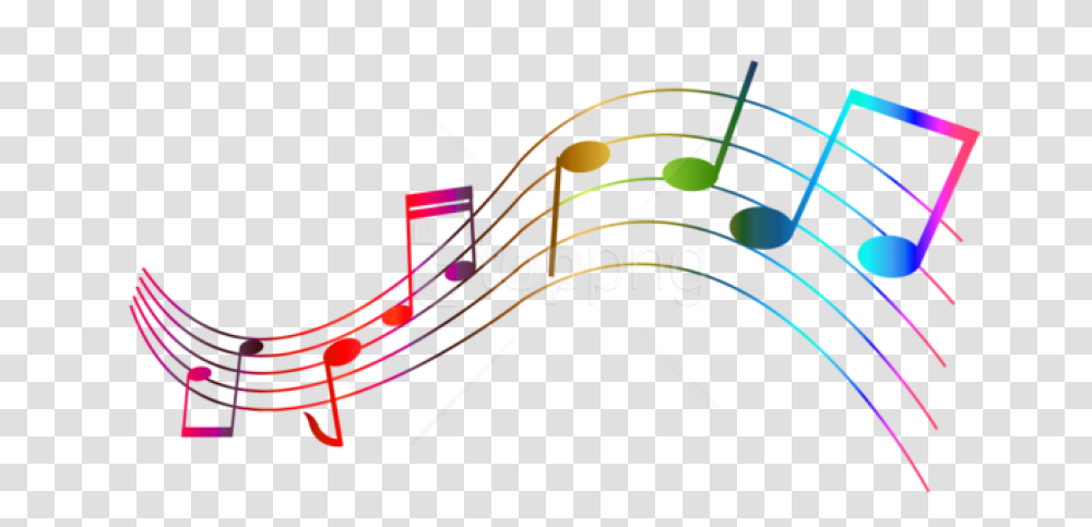 Free Colorful Notes Images Background Music Notes, Bow, Electronics Transparent Png