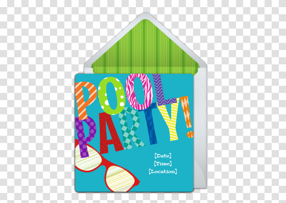 Free Colorful Pool Party Invitations Birthday Party Ideas More, Advertisement, Paper, Flyer, Poster Transparent Png