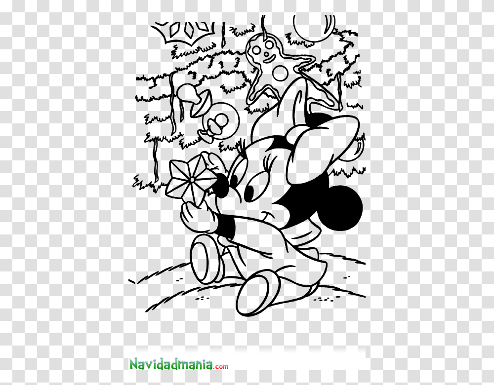 Free Coloring Pages Of Mickey Mouse Head Outline Christmas Baby Disney Christmas Coloring Pages, Gray, World Of Warcraft Transparent Png