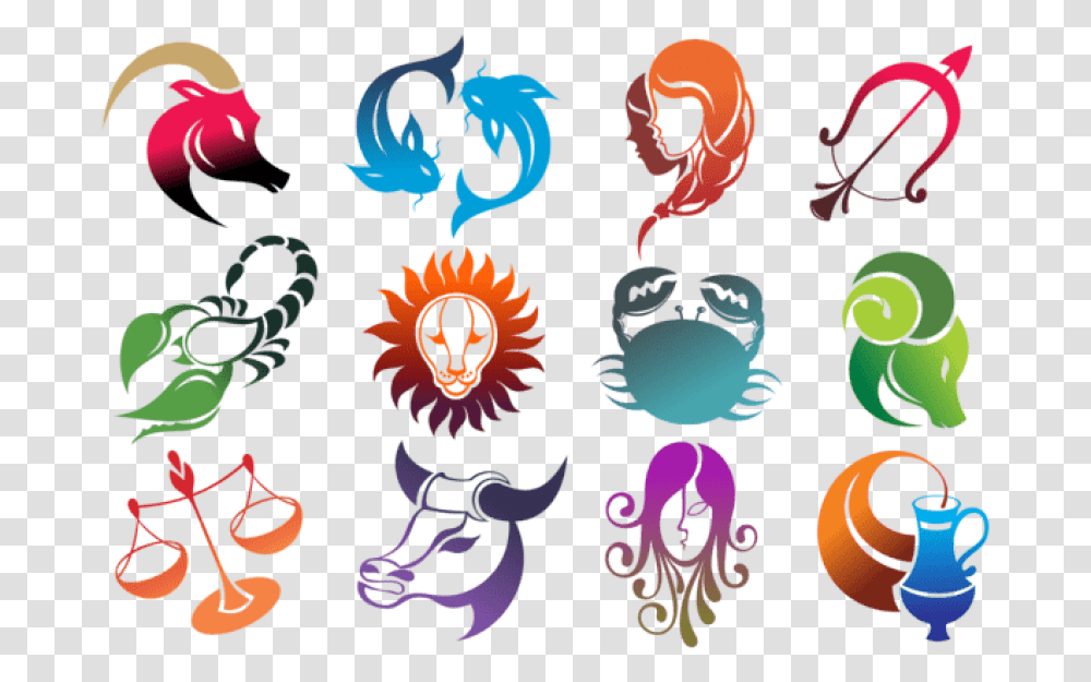Free Colourful Zodiac Signs Set Large Images Zodiac Signs Clipart, Dragon, Number Transparent Png