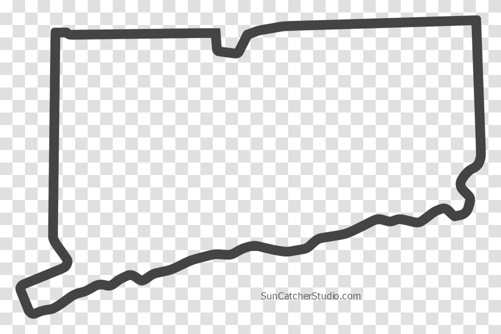 Free Connecticut Outline With Home On Border Cricut Connecticut Clipart, Weapon, Weaponry Transparent Png