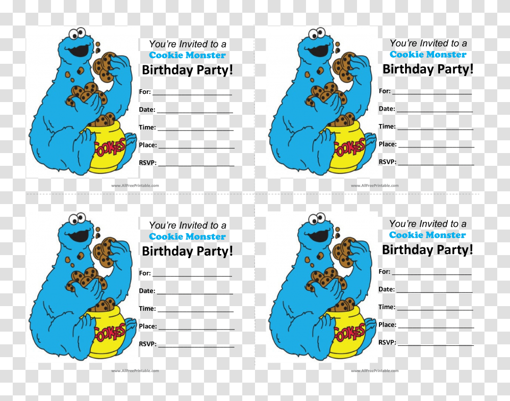 Free Cookie Monster Birthday Invitations Templates, Animal, Outdoors, Mammal Transparent Png
