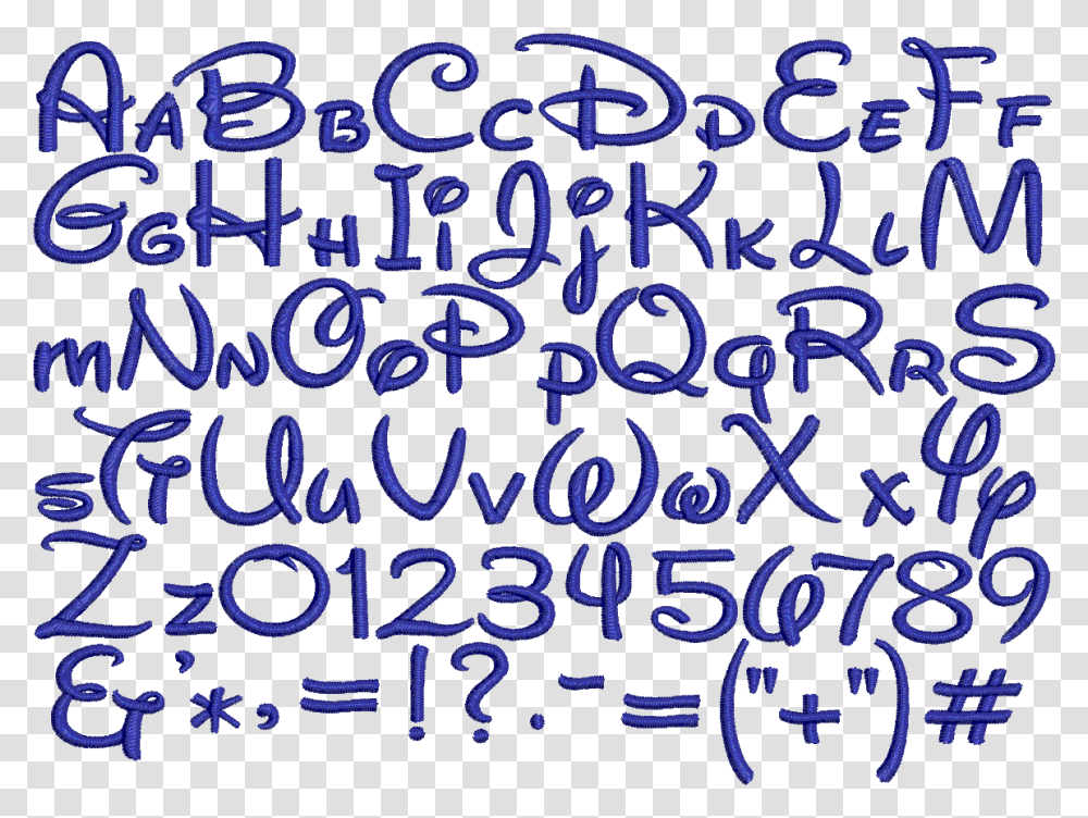 Free Cool Disney Fonts, Alphabet, Number Transparent Png