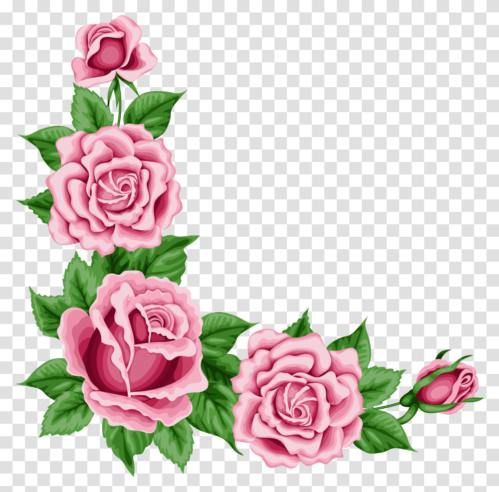 Free Corner Flower Download Clip Art Border Pink Flowers, Plant, Blossom, Rose, Peony Transparent Png