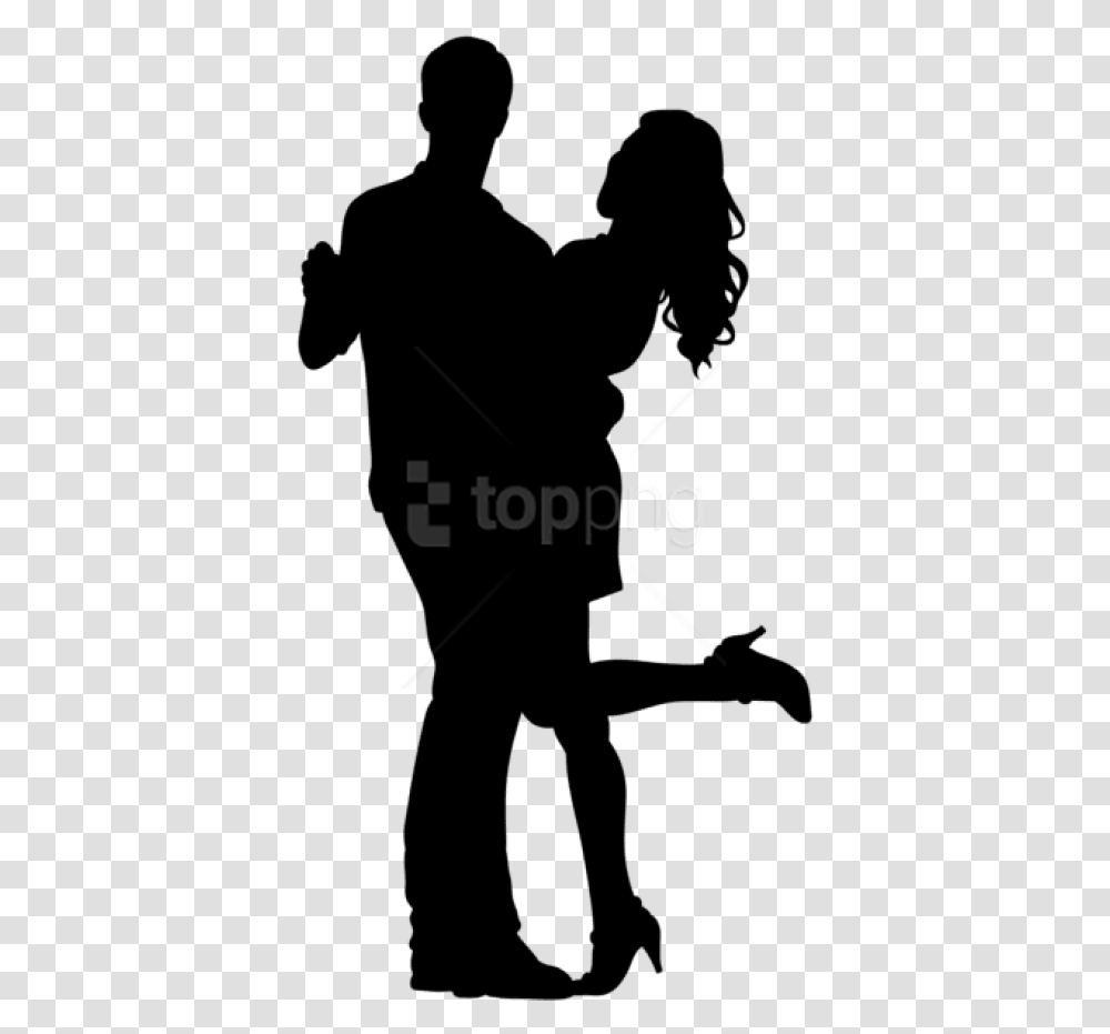 Free Couple Dancers Silhouette Couple Dancing Silhouette, Analog Clock, Number Transparent Png