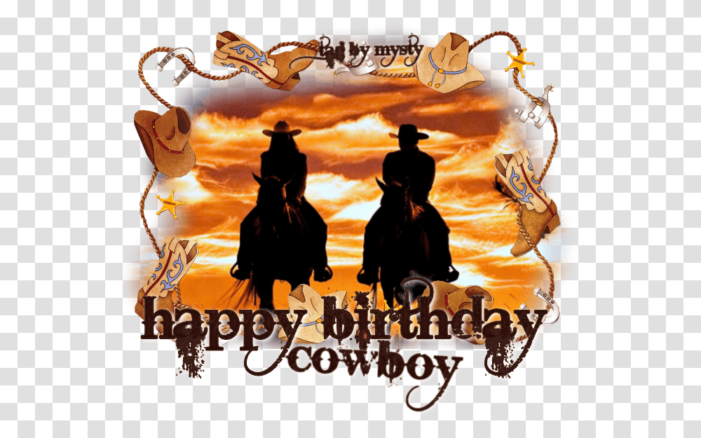 Free Cowboy Birthday Cliparts Cowboy Happy Birthday Western, Person, Advertisement, Poster Transparent Png