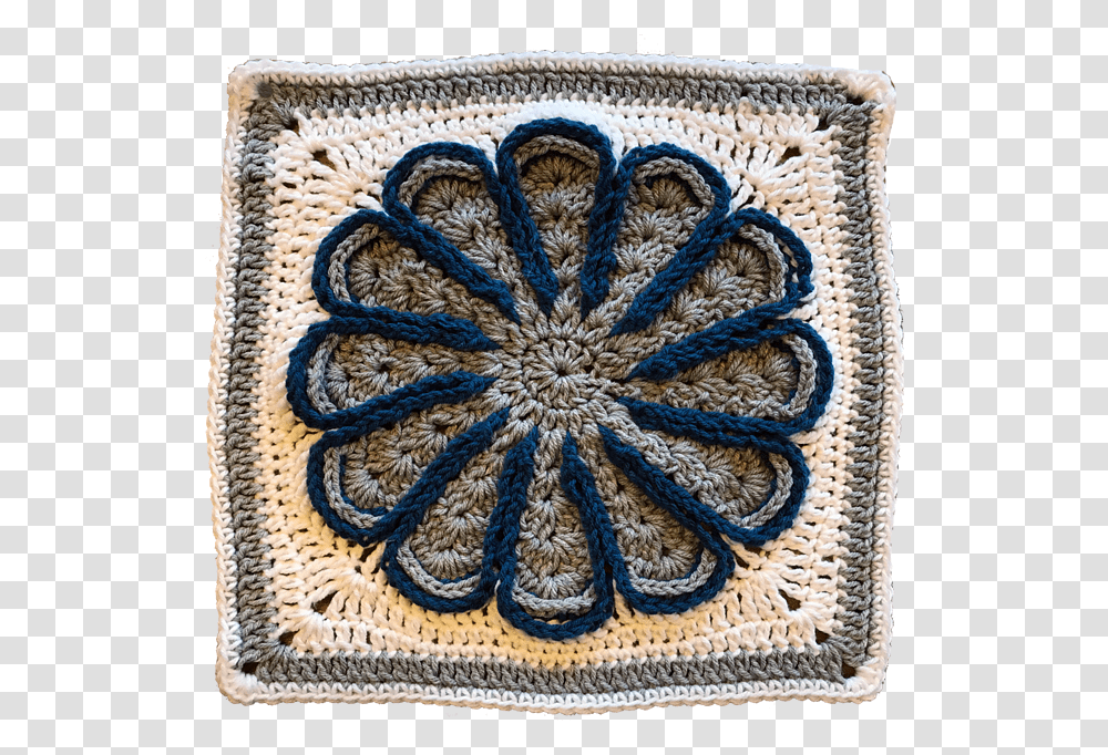 Free Crochet Flower Granny Square Patterns Featuring Crochet Square Pattern Flower, Rug, Necklace, Jewelry, Accessories Transparent Png