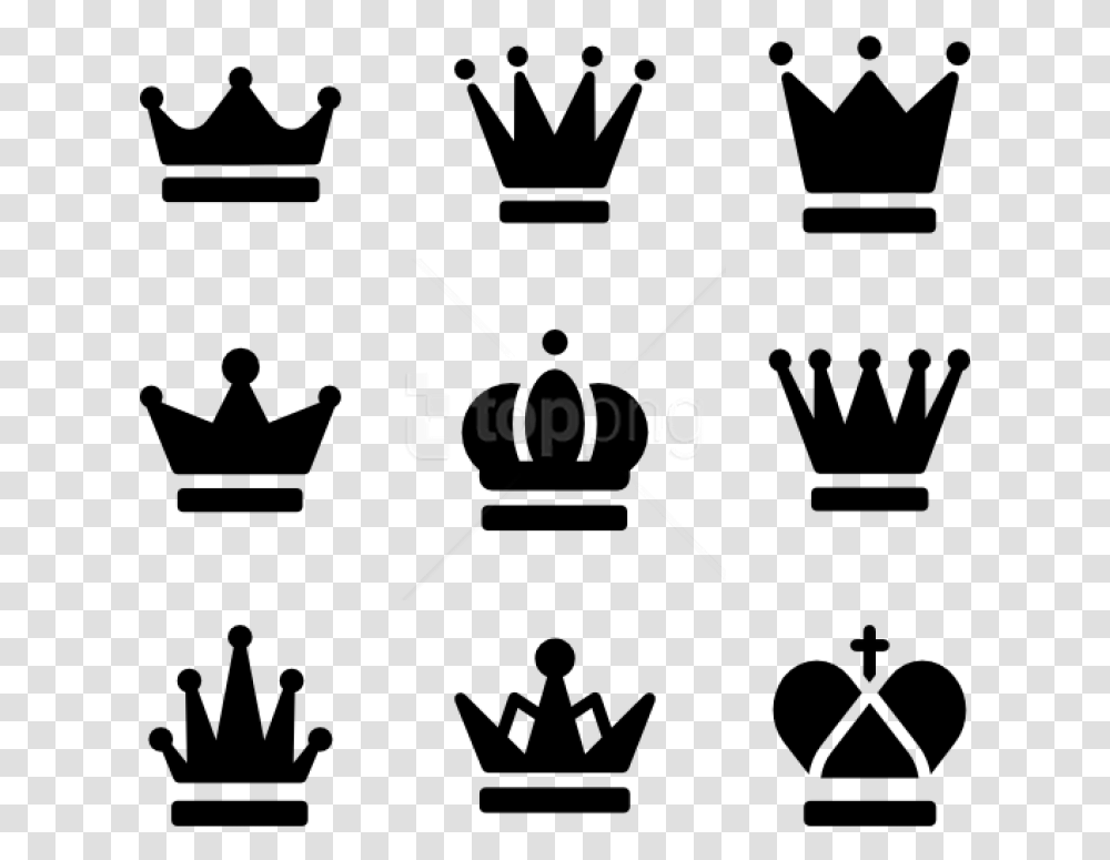 Free Crown King Crown Vector Black, Number, Electronics Transparent Png