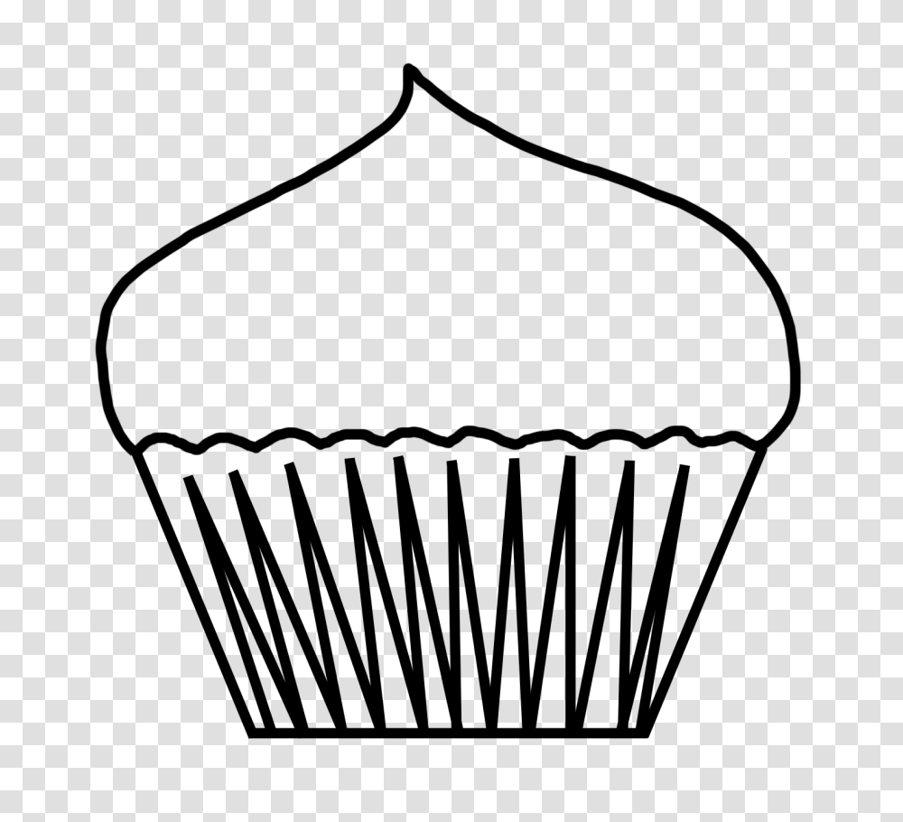 Free Cupcake Outline, Stencil, Logo, Trademark Transparent Png