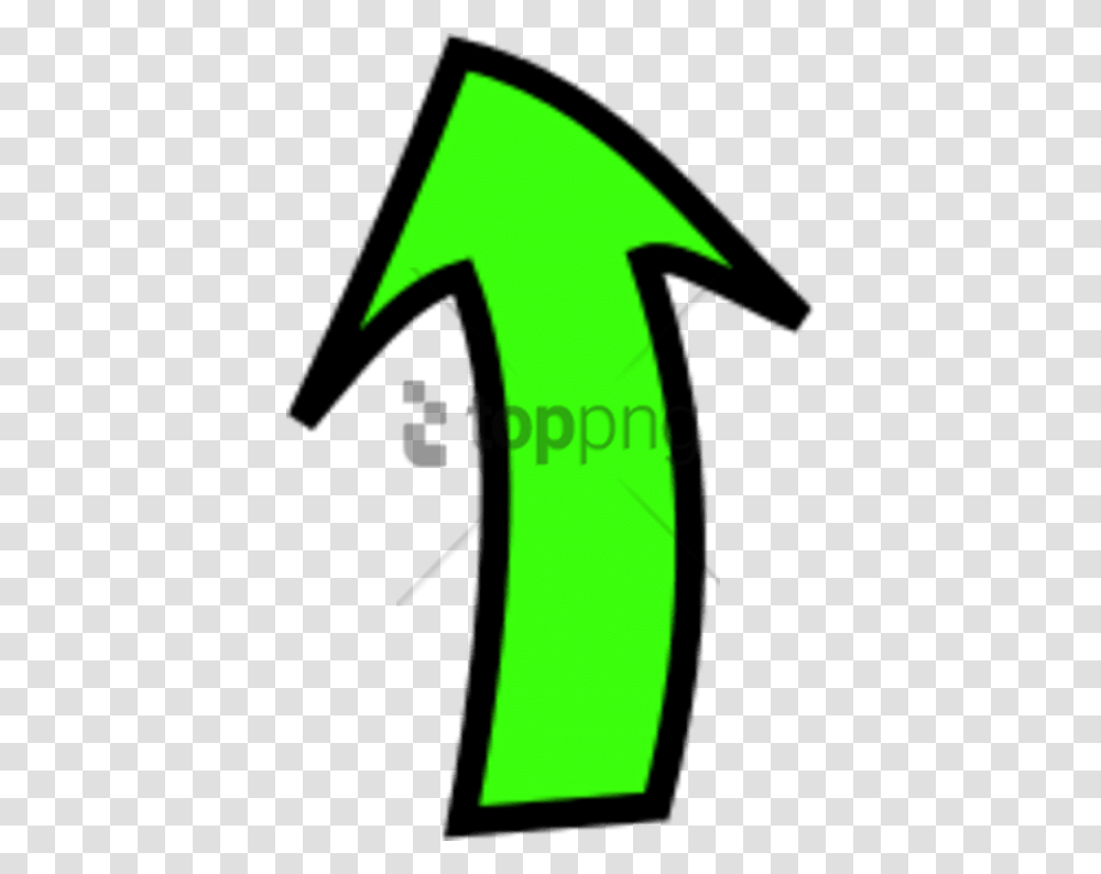 Free Curved Arrow Pointing Up Image With Up Arrow Green Clipart, Number, Axe Transparent Png