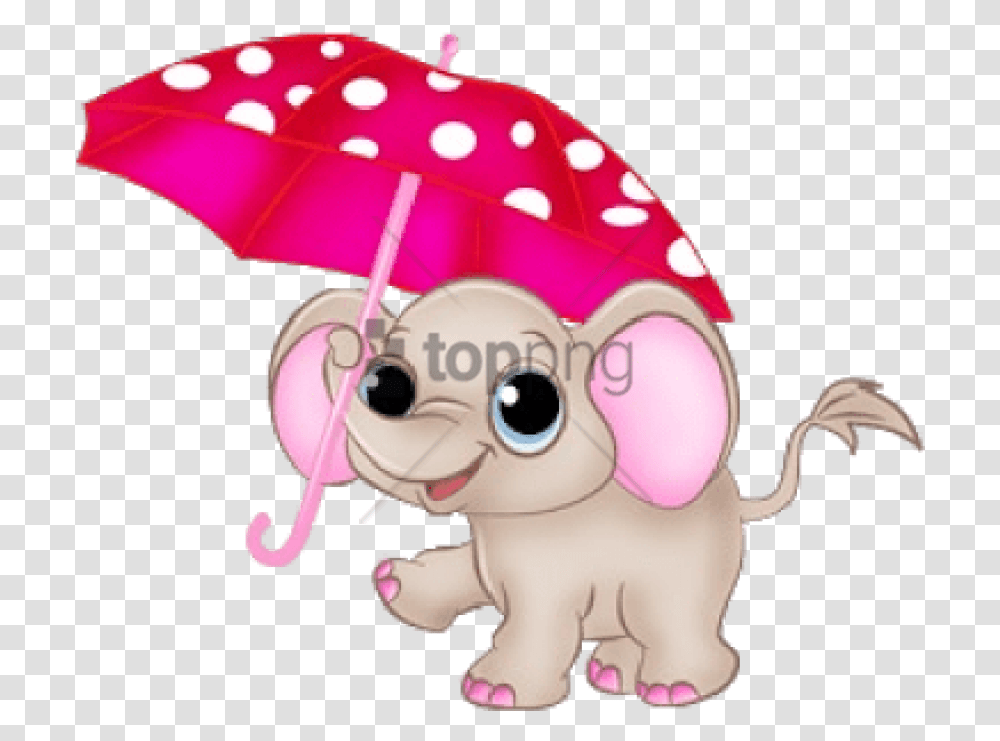 Free Cute Baby Elephant Cartoon Image With Clipart Cute Baby Elephant, Toy, Mammal, Animal, Canopy Transparent Png