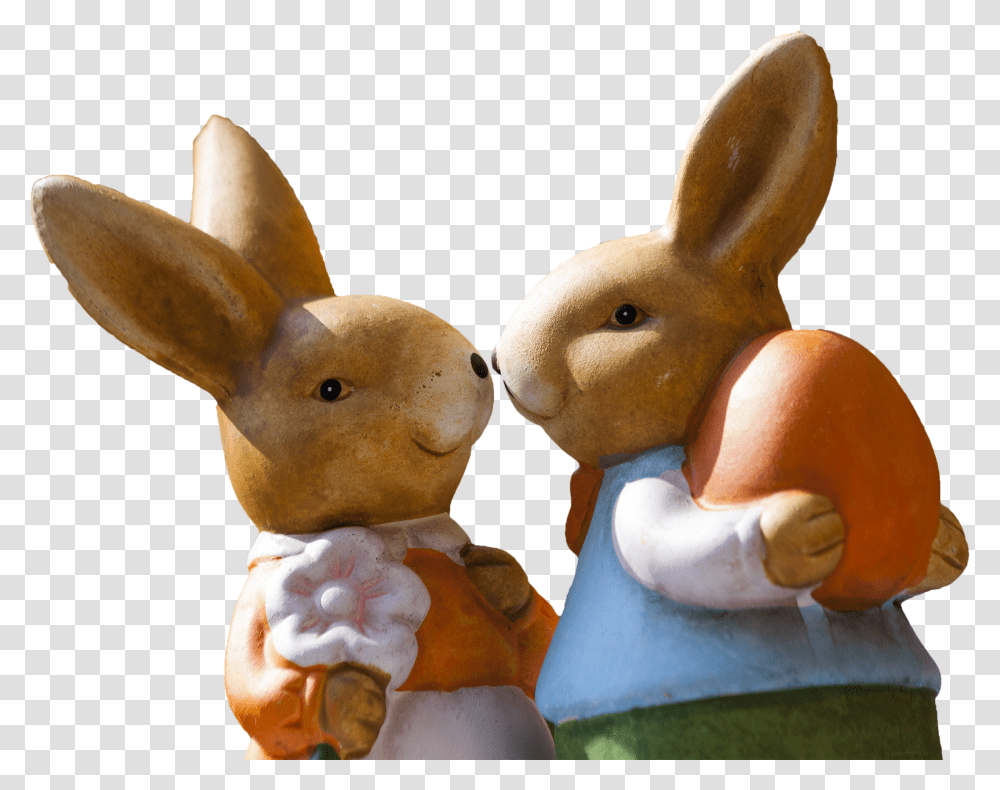 Free Cute Easter Rabbit Couple Image Easter Bonnet On A Rabbit Transparent Png