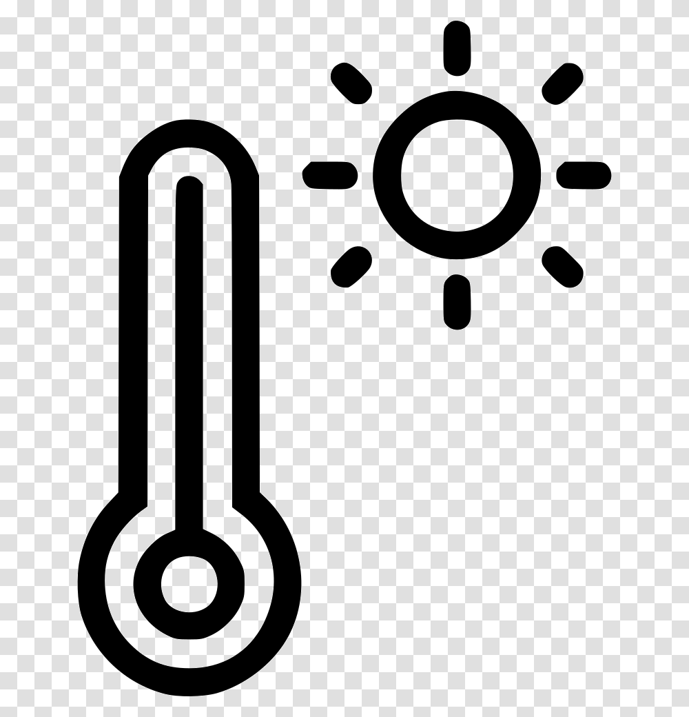 Free Daytime Hot Temperature Black And White, Number, Shovel Transparent Png