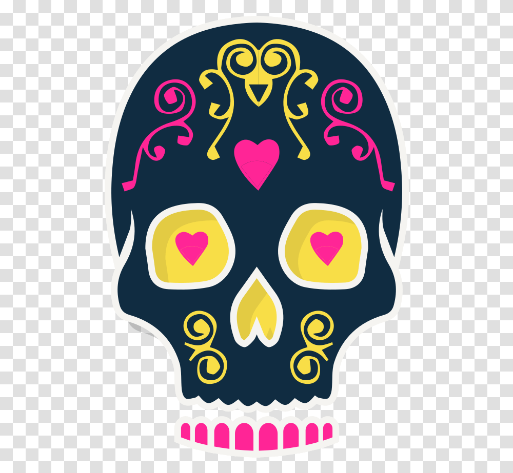 Free Death Sugar Skull With Background Hoto Fudou, Light, Label, Text, Graphics Transparent Png