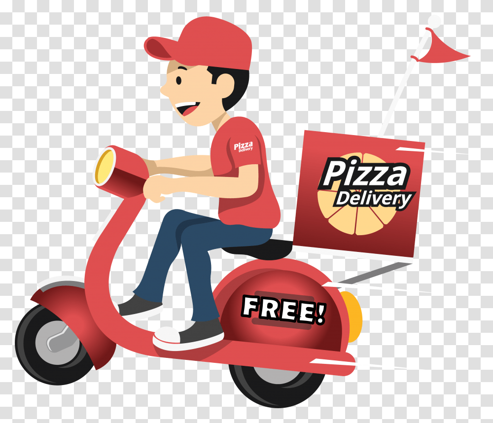 Free Delivery, Scooter, Vehicle, Transportation, Lawn Mower Transparent Png