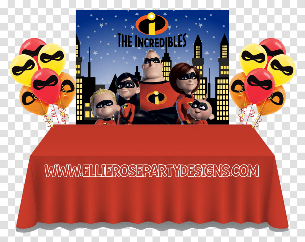 Free Diy The Incredibles Party Backdrop Diy Incredibles Birthday Party, Sunglasses, Accessories, Accessory, Graphics Transparent Png