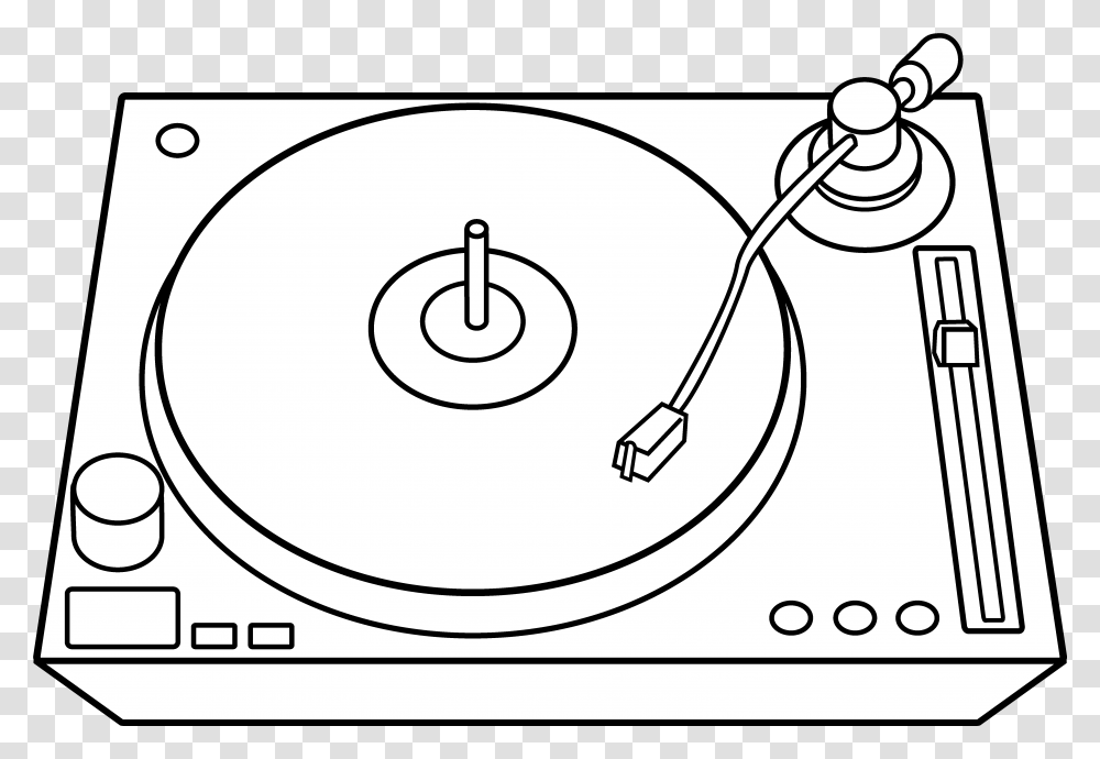 Free Dj Background Draw A Dj Turntable, Plot, Electrical Device, Label, Cd Player Transparent Png