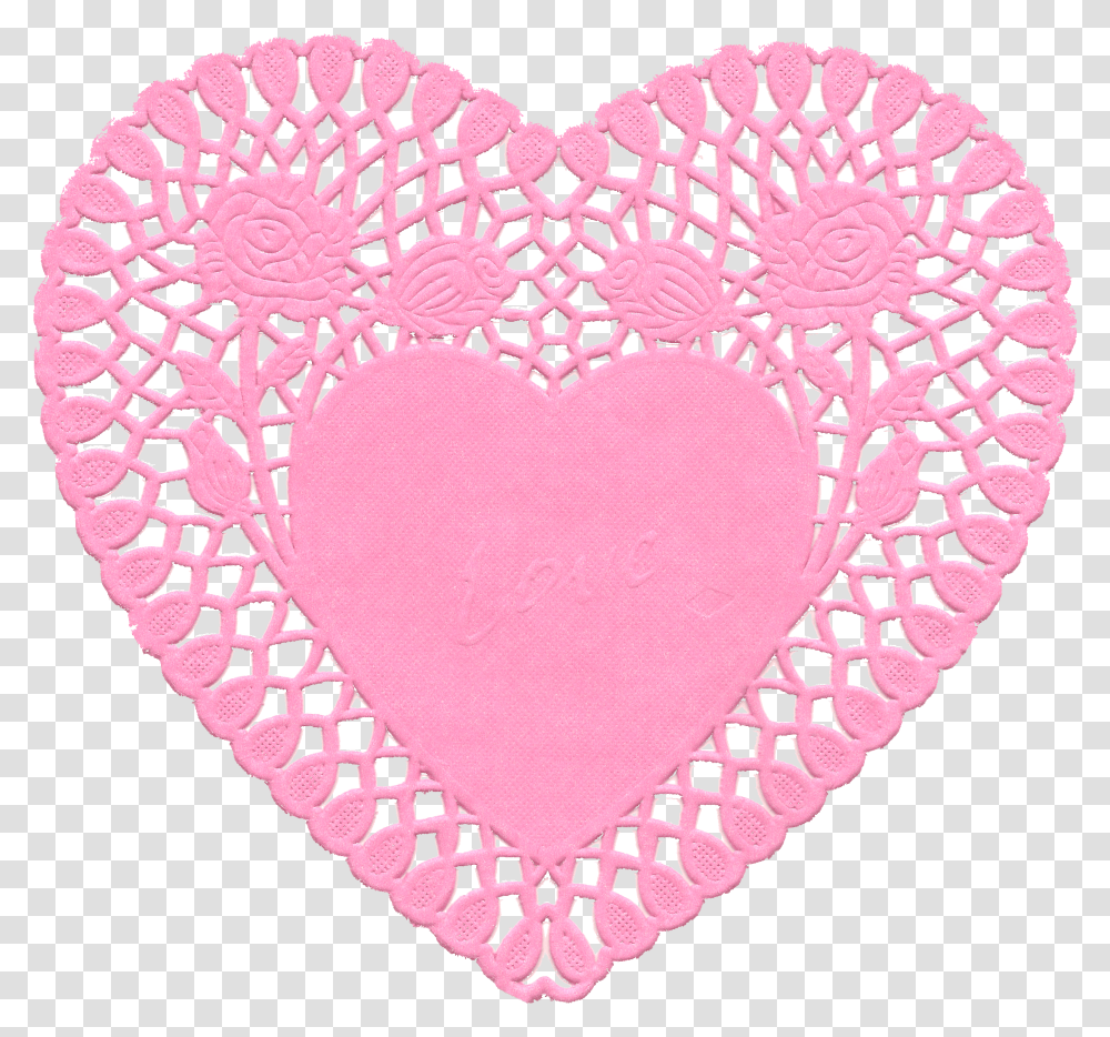 Free Doily Heart John 3 16 Valentines Transparent Png