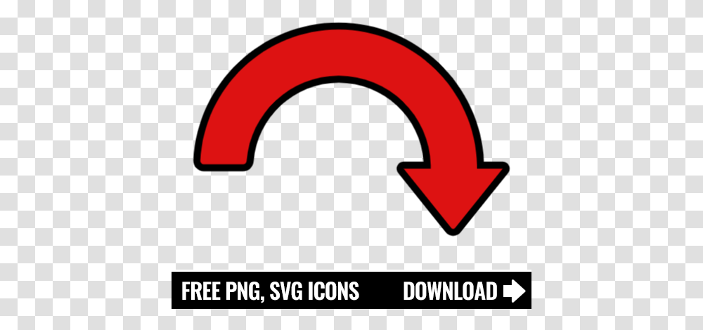 Free Down Curved Arrow Icon Symbol Youtube Icon Aesthetic, Text, Alphabet, Number, Logo Transparent Png