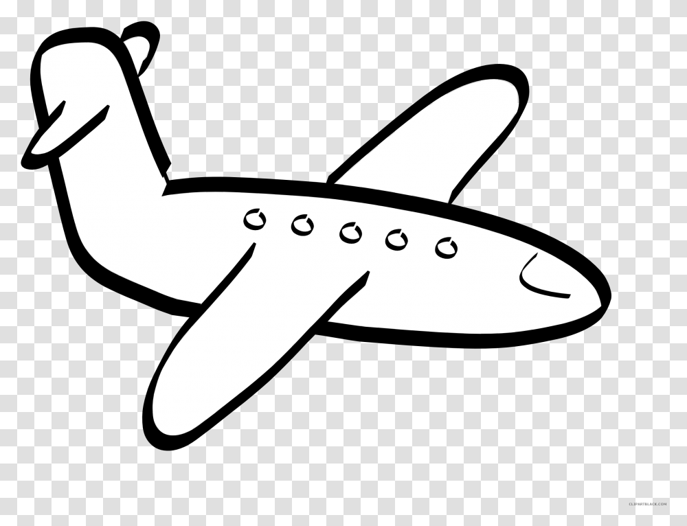 Free Download Airplane Drawing Images Background Airplane Clipart Black And White, Fish, Animal, Shark, Sea Life Transparent Png