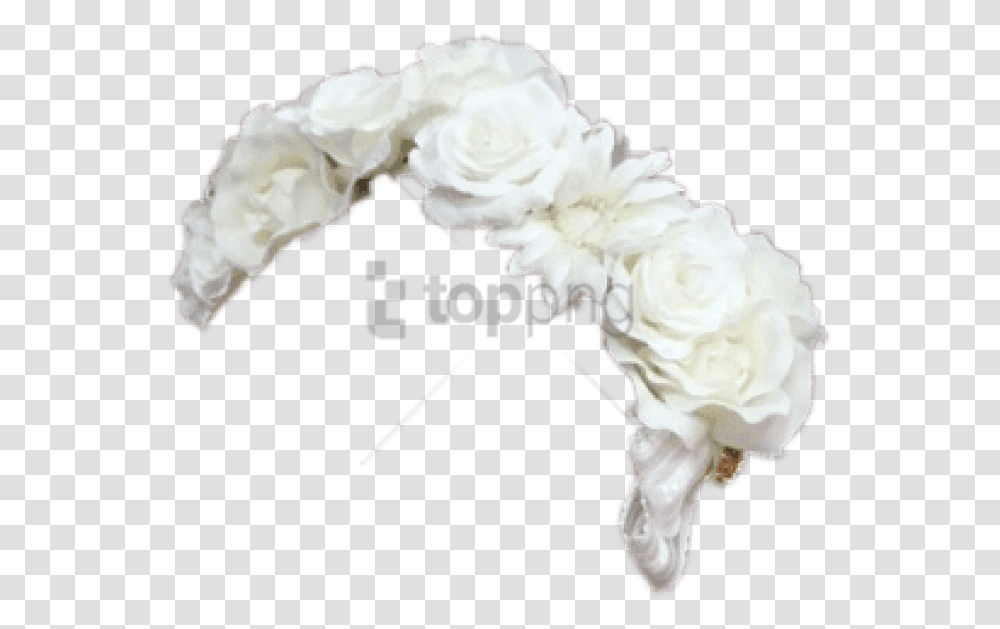 Free Download Black Flower Crown White White Flower Crown, Clothing, Apparel, Headband, Hat Transparent Png
