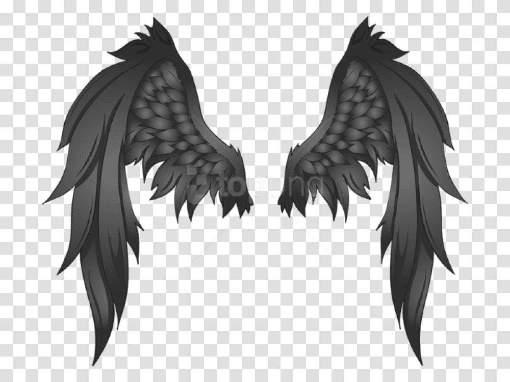Free Download Black Wings Clipart Photo Angel Wings Black, Eagle, Bird, Animal Transparent Png