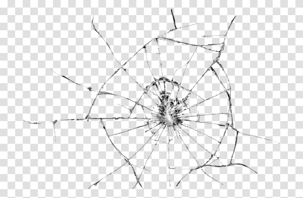 Free Download Broken Glass Effect Clipart Bullet Hole In Glass, Spider, Invertebrate, Animal, Arachnid Transparent Png