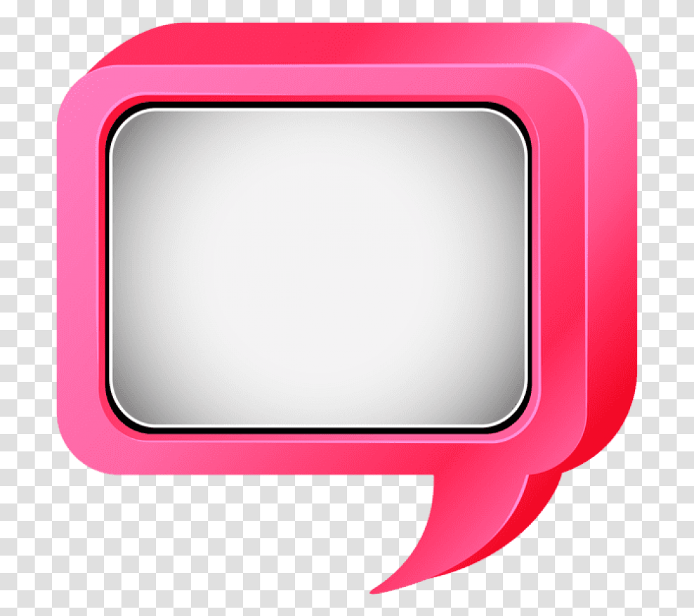Free Download Bubble Speech Pink Clipart Television Set, Monitor, Screen, Electronics, Display Transparent Png