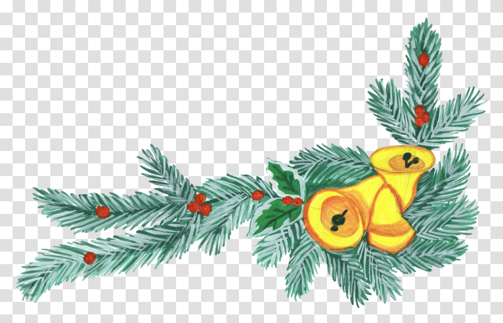Free Download Christmas Corner Wreath Illustration, Tree, Plant, Conifer, Bush Transparent Png
