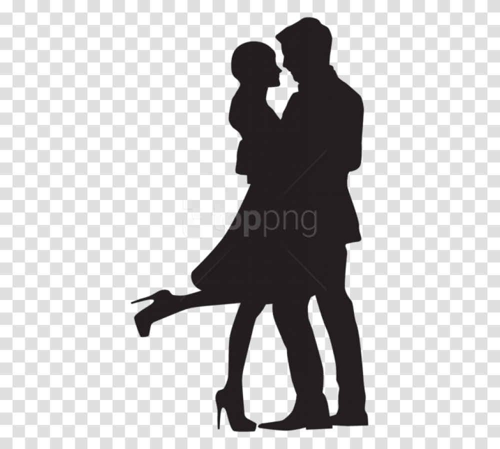 Free Download Couple In Love Silhouette Romantic Couple Silhouette, Person, Human, Leisure Activities, Kneeling Transparent Png