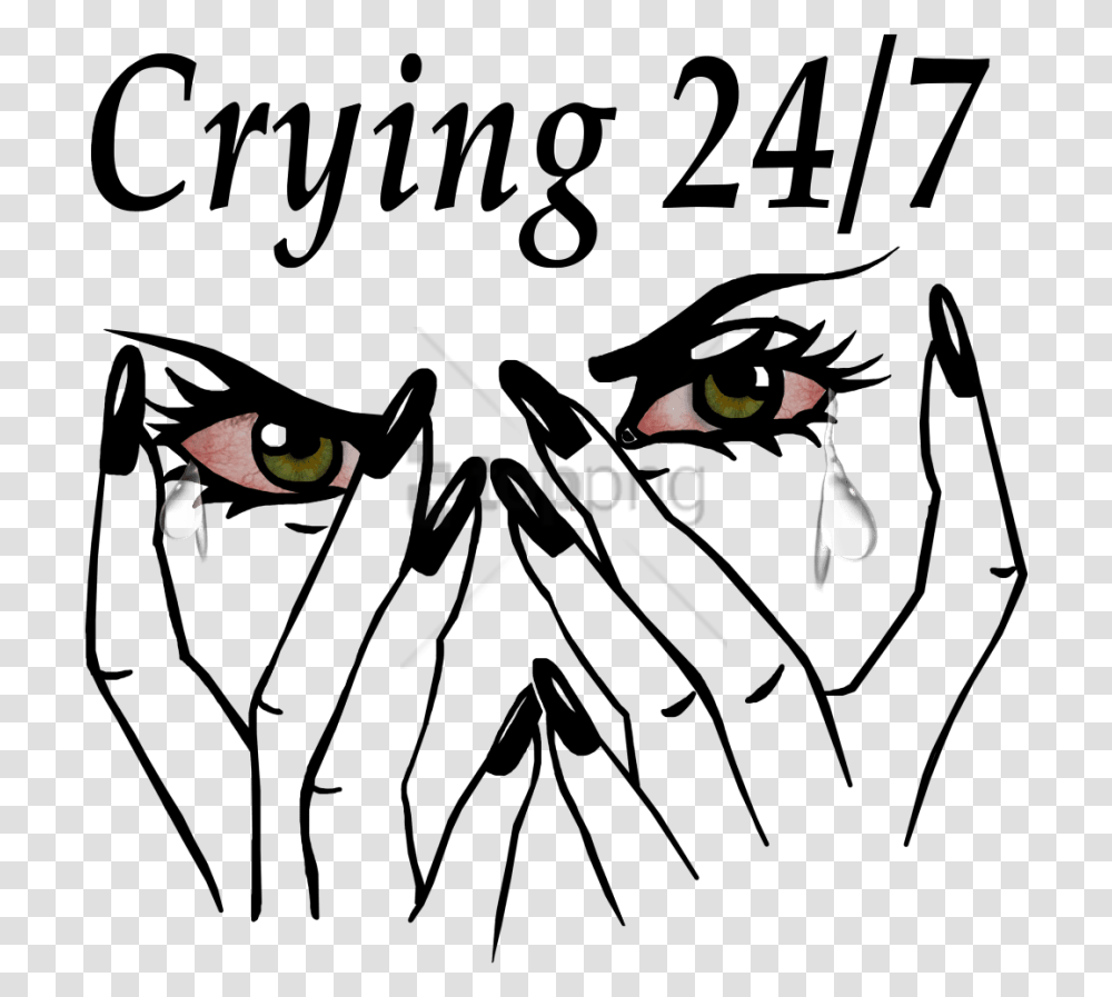Free Download Crying 24 7 Images Background, Stencil, Drawing Transparent Png