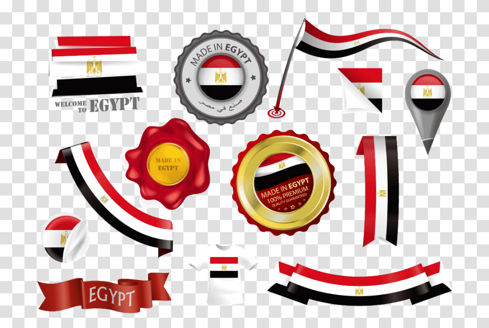 Free Download Egyptian Flag And National Emblem Waving Egyptian Flag, Label, Wristwatch, Number Transparent Png