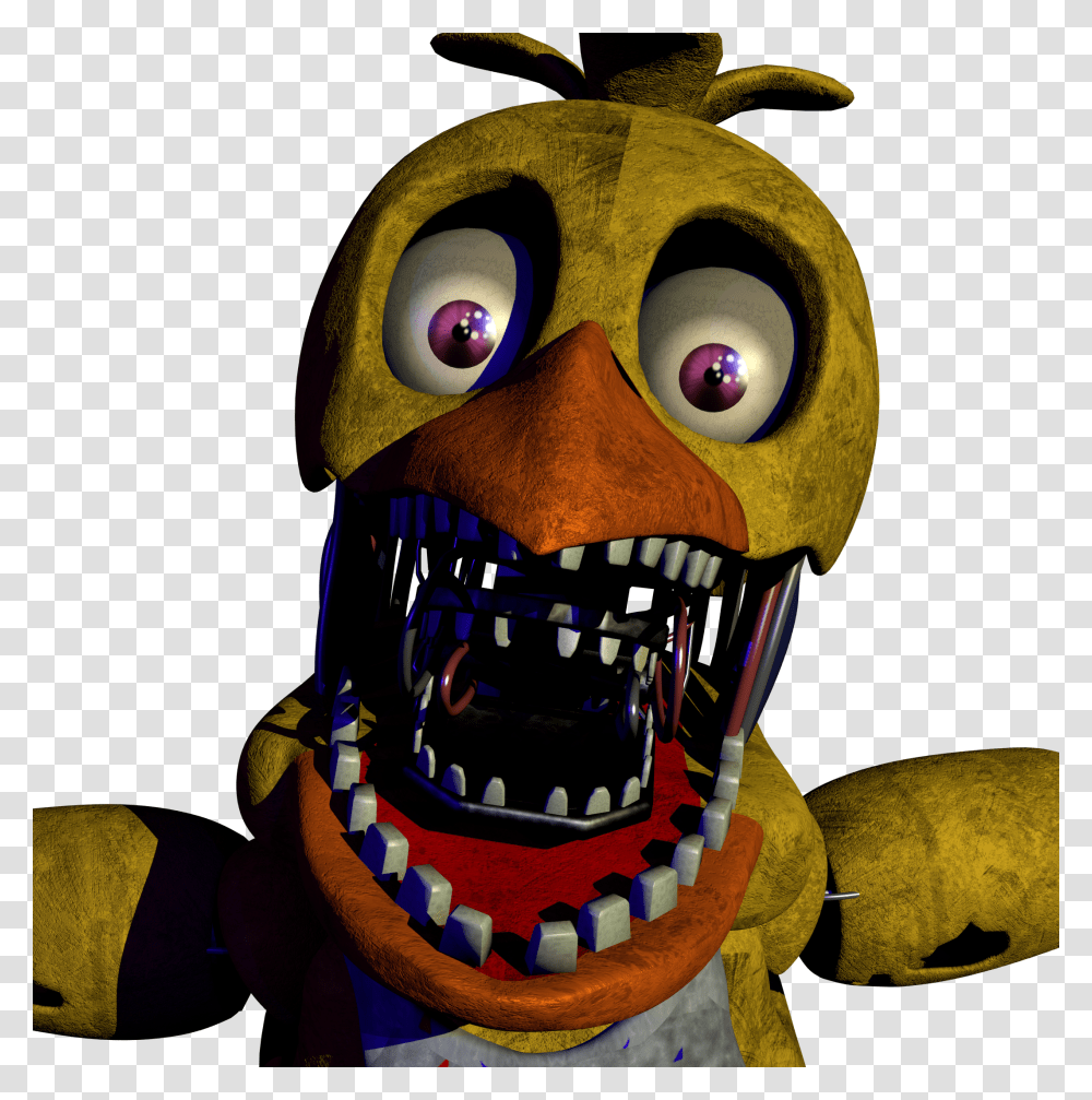 Free Download Fnaf Withered Chica Clipart Five Fnaf 2 Withered Chica Full Body, Toy, Architecture, Building, Emblem Transparent Png