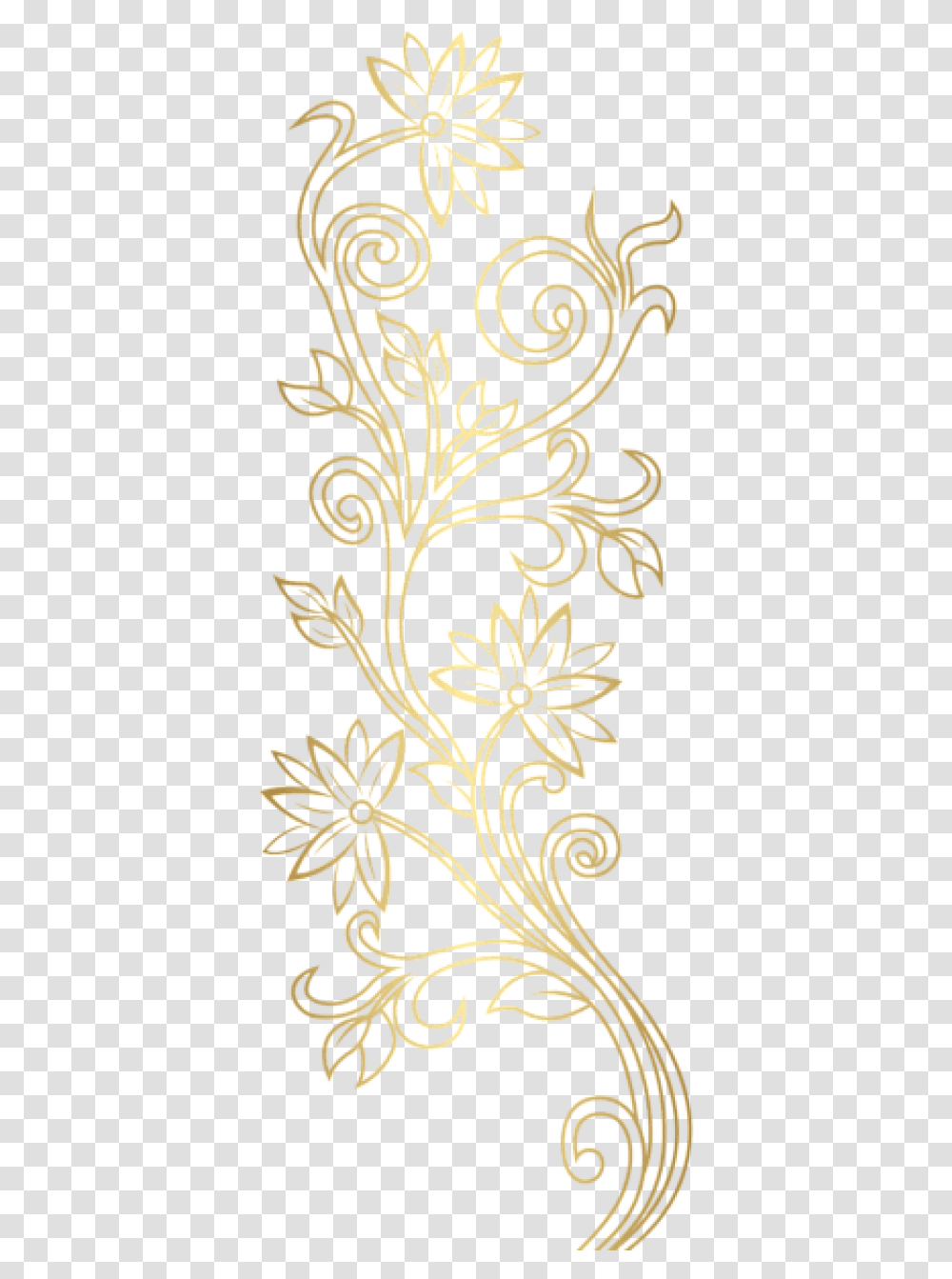 Free Download Gold Floral Decoration Clipart, Floral Design, Pattern, Rug Transparent Png