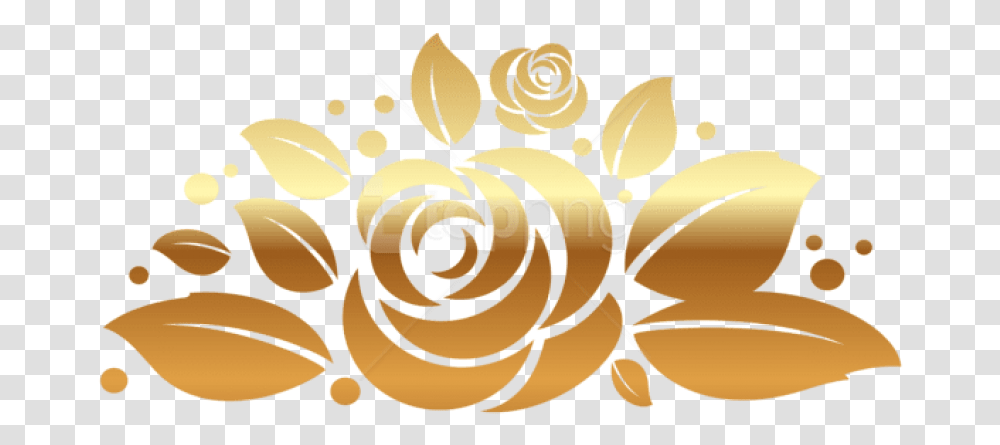 Free Download Gold Rose Decorpicture Clipart Gold Flower Vector, Spiral, Coil Transparent Png