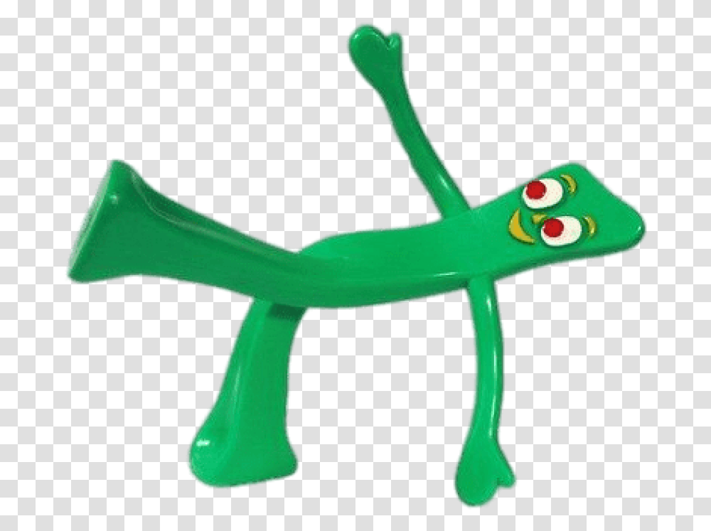 Free Download Gumby Holding One Leg Up Clipart Gumby Background Pose, Toy, Seesaw, Animal Transparent Png