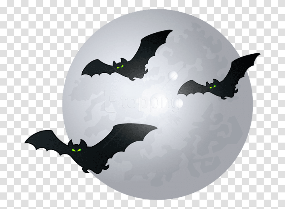 Free Download Halloween Moon With Bats Images Background Spooky Moon Clipart, Bird, Animal, Batman Logo Transparent Png